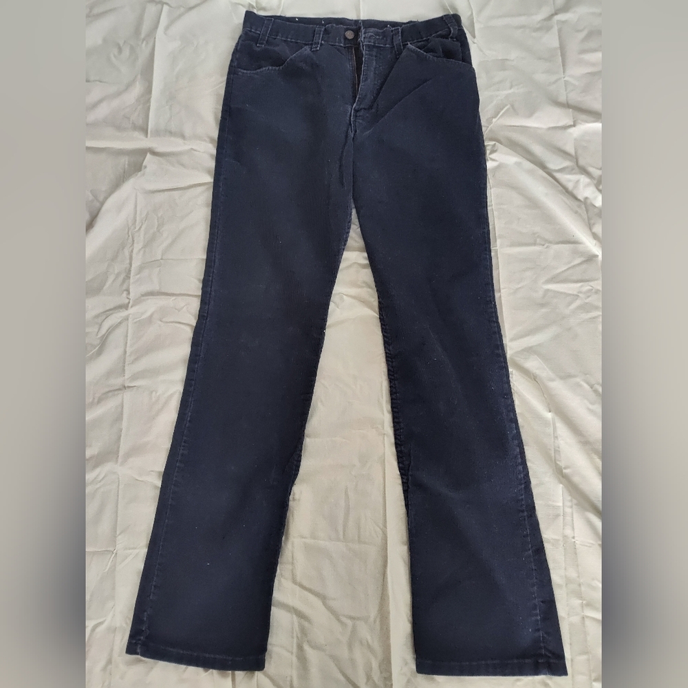 Vintage 70's Levis Strauss Co. Corduroys. Made In the USA. Navy. W 32 L 32